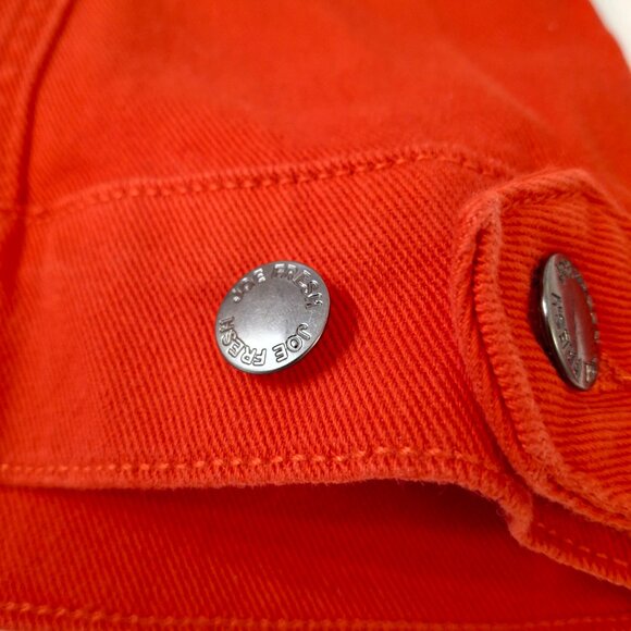 Womens Oversized Utility Jacket Sz S Bright Red Casual Classic - Picture 11 of 16